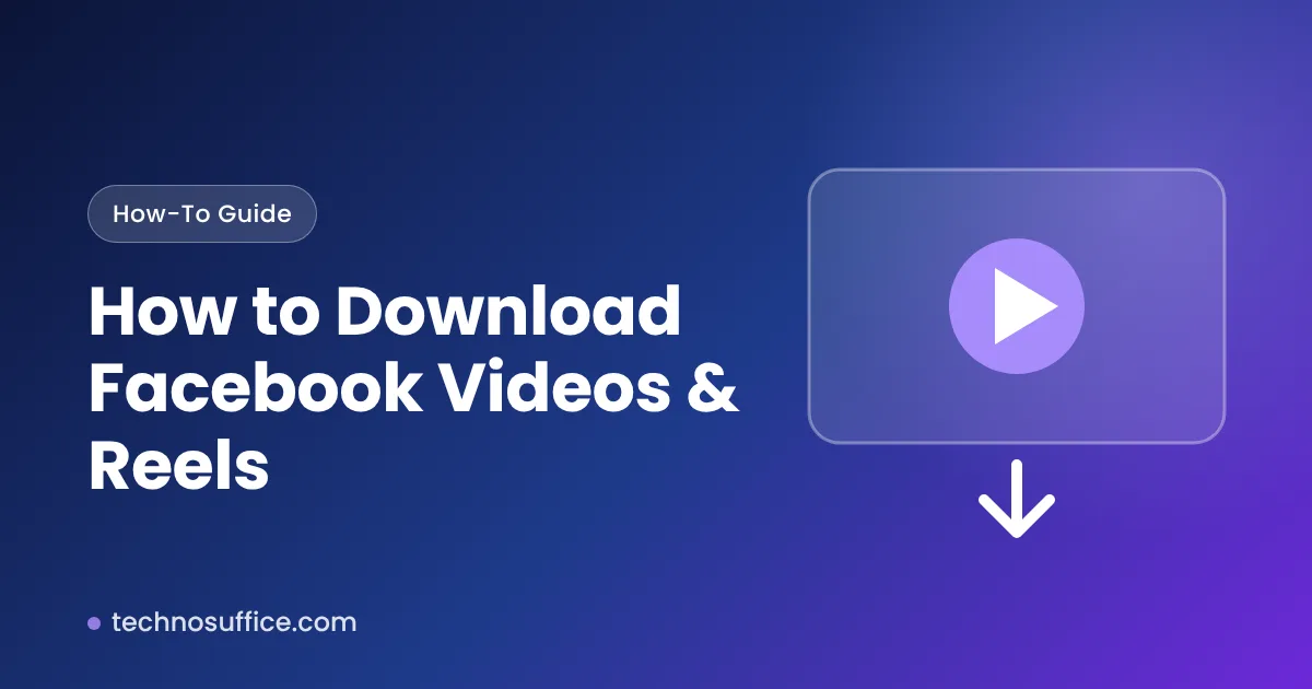 How to download Facebook videos title card with a video player and download arrow
