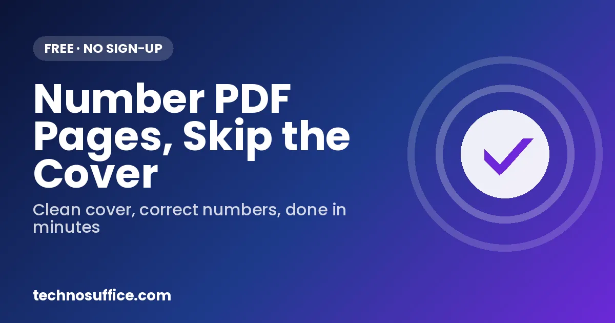 A PDF report with a plain cover page and a page number at the bottom center of the second page