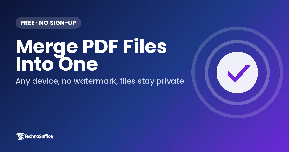 Laptop on a desk showing PDF pages merging into one file: how to merge PDF files into one