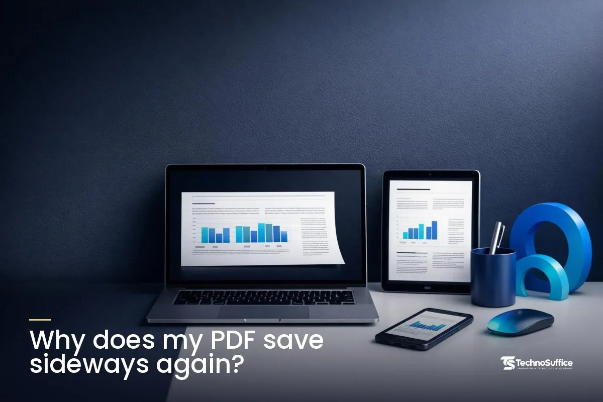 Why does my PDF save sideways again?