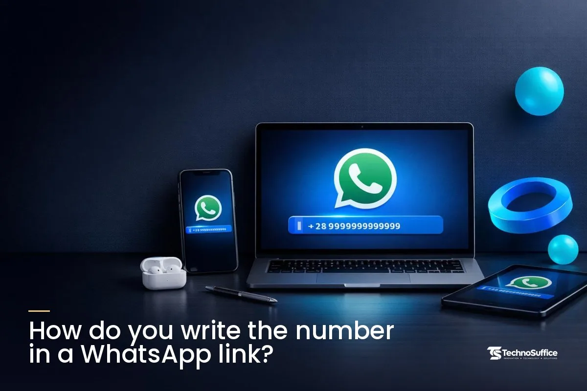 How do you write the number in a WhatsApp link?